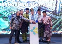 Menkes Budi Gunadi Resmikan Ground Breaking RS UPT Vertikal Riau